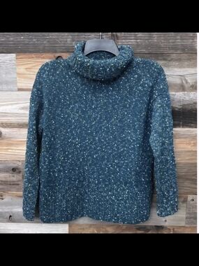 J. Jill Teal Speckled Turtleneck Sweater - Women